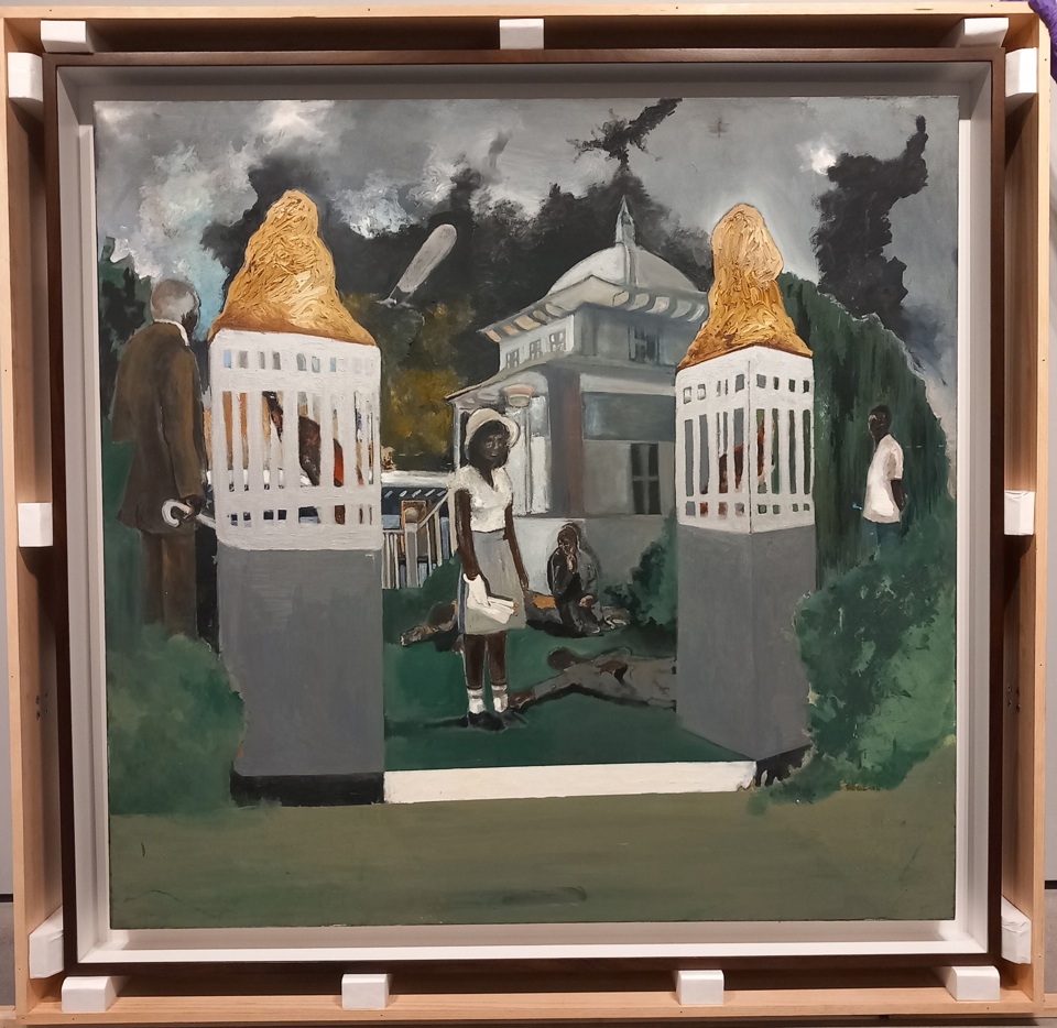 Noah Davis, Black Wall Street, 2008, oil and acrylic on canvas, H1524 mm x 1575 mm. Spring Highlights 2025